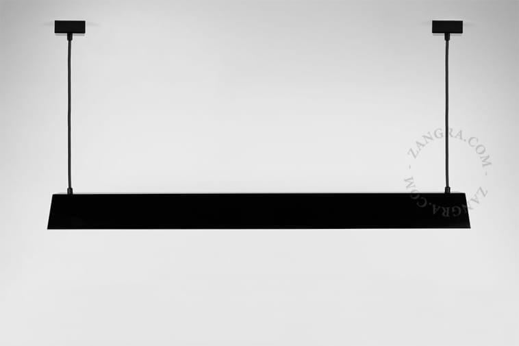 Black linear hanging lamp BRENDA - Zangra
