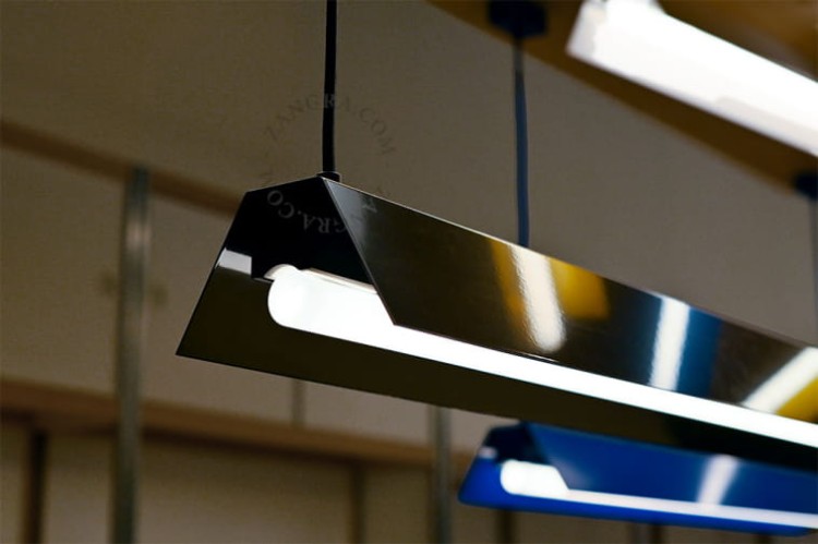 Black linear hanging lamp BRENDA - Zangra