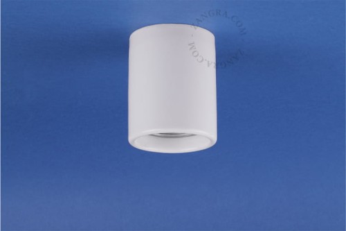 Biały porcelanowy reflektor natynkowy AGLAE, Ø 6 cm - Zangra