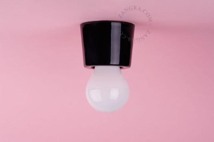 Černá porcelánová lampa ANNIE - Zangra