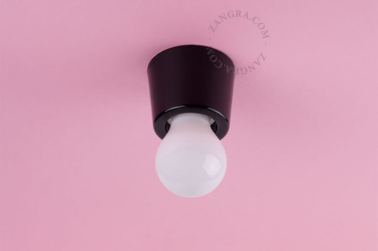 Black porcelain lamp ANNIE - Zangra
