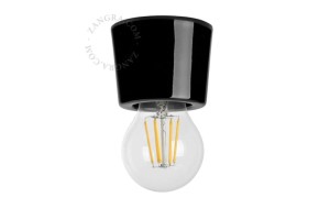 Czarna porcelanowa lampa ANNIE - Zangra