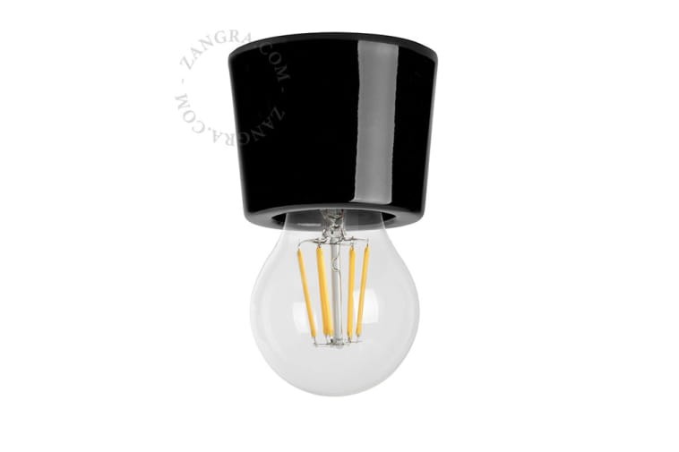 Czarna porcelanowa lampa ANNIE - Zangra