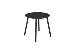 Outdoor steel side table, black - Zangra