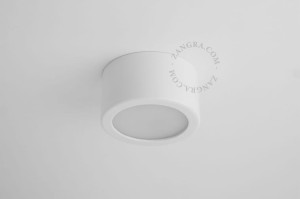 White porcelain spotlight ALAN, Ø 9.3 cm - Zangra