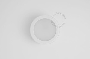 White porcelain spotlight ALAN, Ø 9.3 cm - Zangra