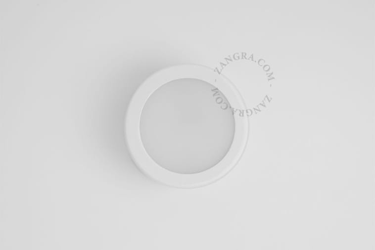 White porcelain spotlight ALAN, Ø 9.3 cm - Zangra