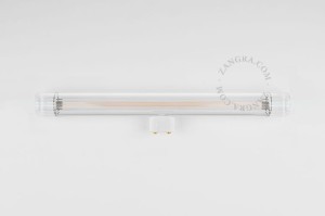 S14d LED žárovka 30 cm, vroubkované sklo - Zangra
