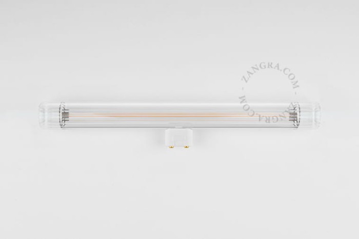 S14d żarówka LED 30 cm, szkło żebrowane - Zangra