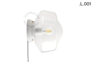 Biała porcelanowa lampa stołowa lub ścienna CEDRIC L.001 - Zangra