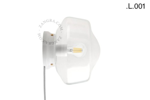 Bílé porcelánové stolní nebo nástěnné svítidlo CEDRIC L.001 - Zangra