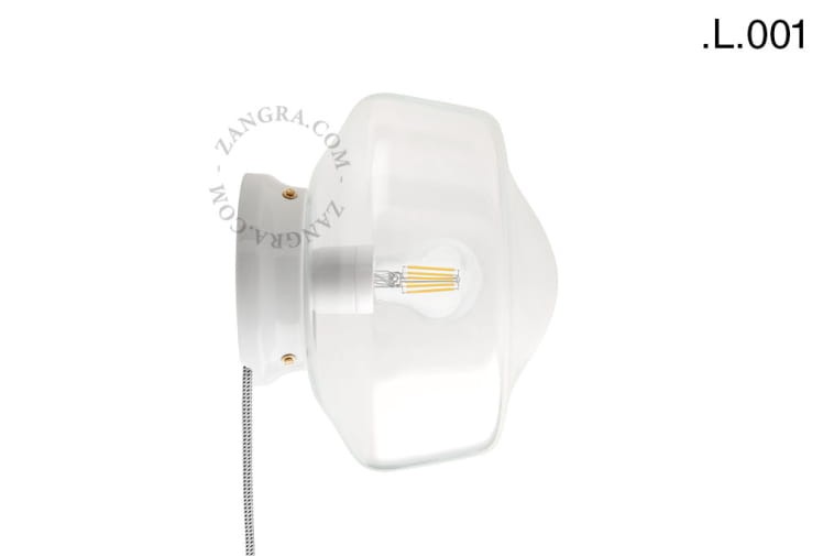 Biała porcelanowa lampa stołowa lub ścienna CEDRIC L.001 - Zangra