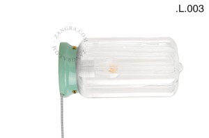 Green porcelain table or wall lamp CEDRIC L.003 - Zangra