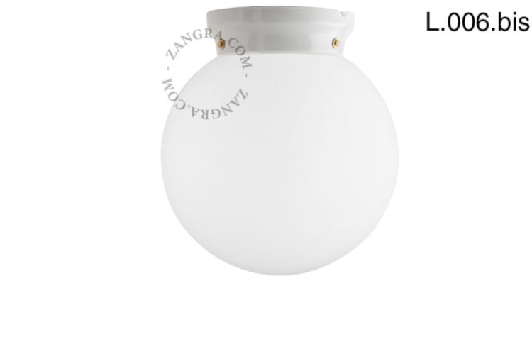 Art-Deco-Lampe aus weißem Porzellan CHAELLA L.006.bis - Zangra
