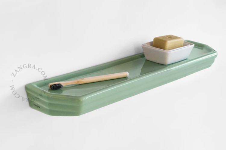 Duża półka porcelanowa miętowa beau.lgr - Zangra