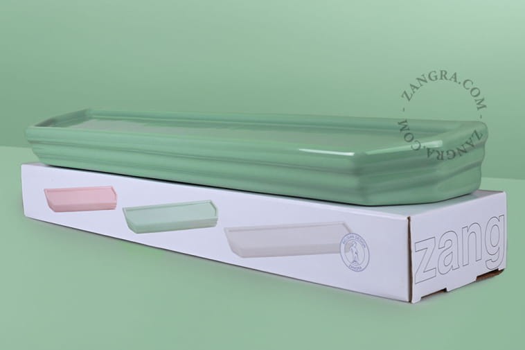 Duża półka porcelanowa różowa beau.lgr - Zangra