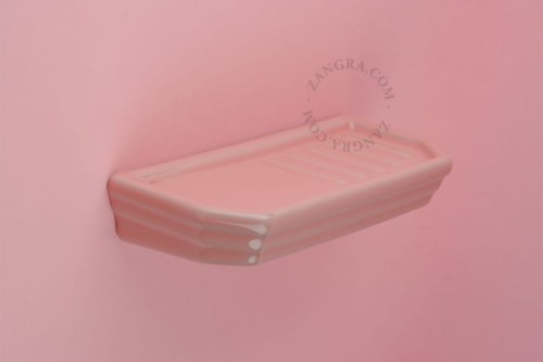 Mała półka porcelanowa różowa belle.p - Zangra