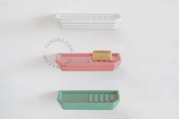 Malá růžová porcelánová police belle.p - Zangra