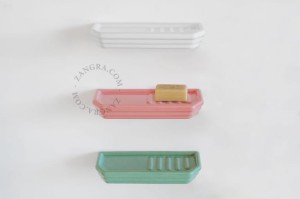 Malá bílá porcelánová police belle.w - Zangra