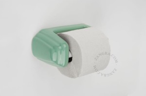 Ceramiczny uchwyt na papier toaletowy zielony bathroom.003.lgr - Zangra