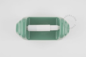 Ceramic toilet paper holder green bathroom.003.lgr - Zangra
