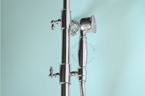 Kolumna natryskowa retro z deszczownicą i słuchawką prysznicową COSMO - Zangra