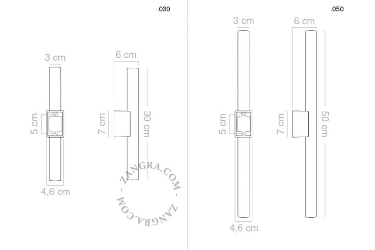 Lampa STICK czarna porcelana, szkło 50 - Zangra