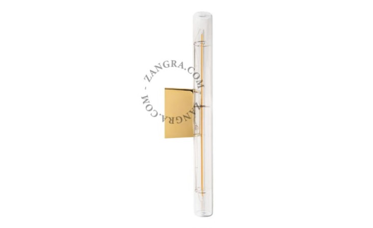Lampa STICK złota podstawa + żarówka szkło 30 cm - Zangra