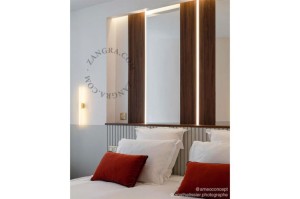 Lampa STICK złota podstawa + żarówka szkło 30 cm - Zangra