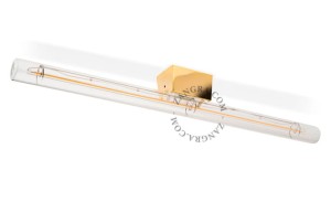 Lampa STICK złota podstawa + żarówka szkło 30 cm - Zangra