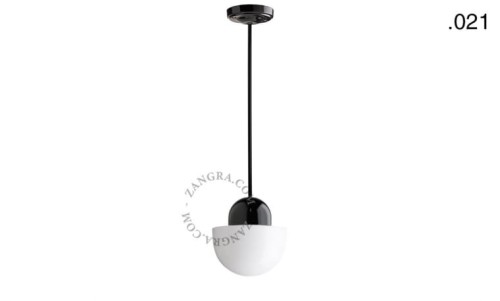 Lampa wisząca EGG 021 mosiężne usztywnienie przewodu- Zangra