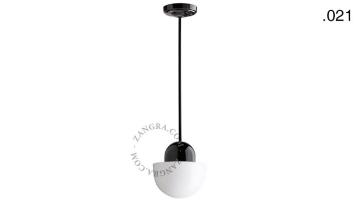 Lampa wisząca EGG 021 mosiężne usztywnienie przewodu- Zangra