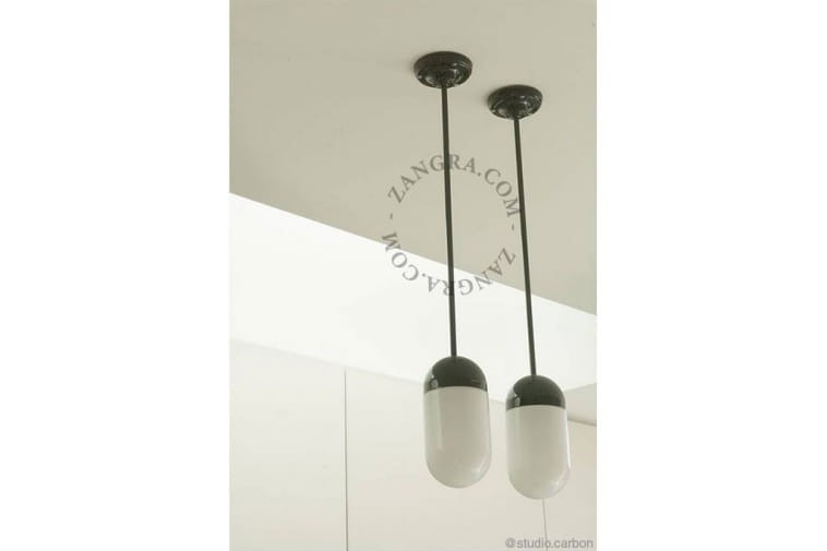 Lampa wisząca EGG 021 mosiężne usztywnienie przewodu- Zangra