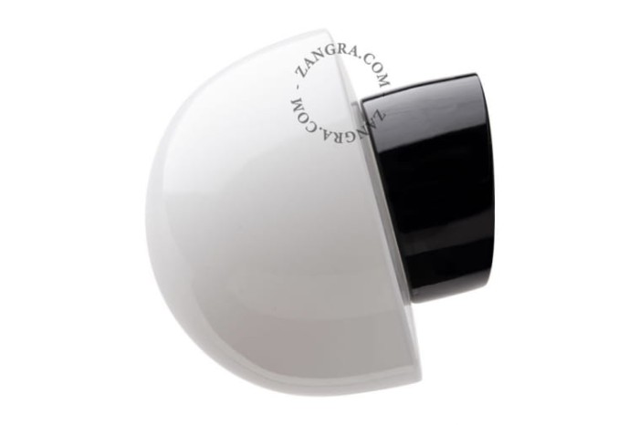 Kinkiet łazienkowy porcelanowy 021 czarny - Zangra