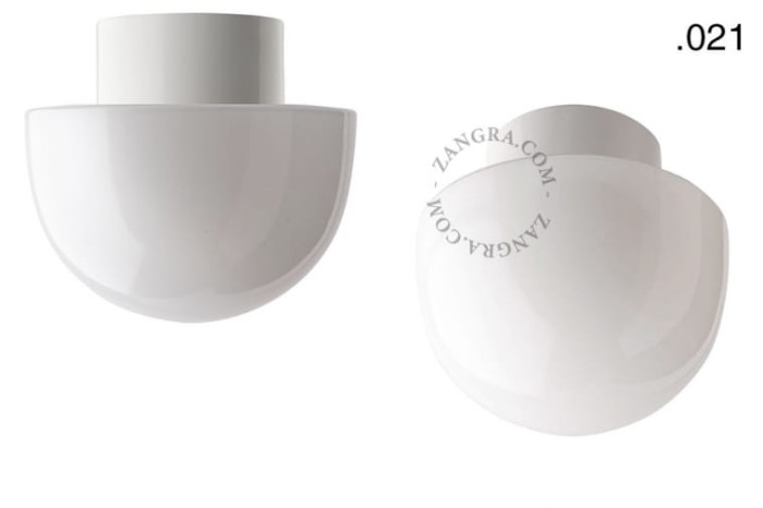 Lampa łazienkowa porcelanowa 021 biała - Zangra