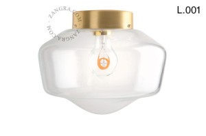 Lampa ze szkła i mosiądzu L.001- Zangra