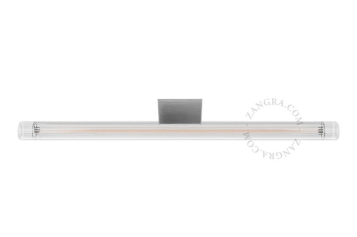 Lampa STICK  chrom + szkło przezroczyste żebrowane LED 50 cm - Zangra