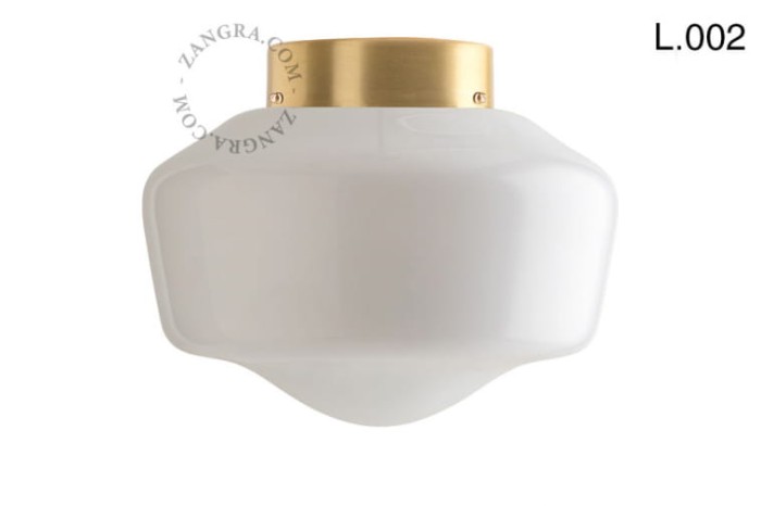 Lampa ze szkła i mosiądzu L.002- Zangra