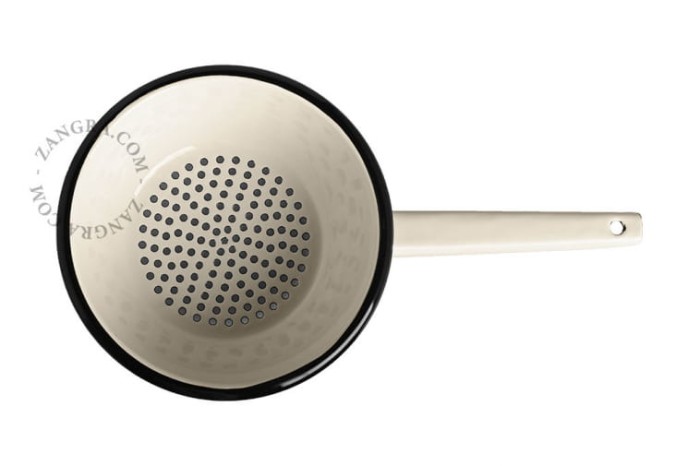 Durszlak emaliowany - kość słoniowa - Zangra