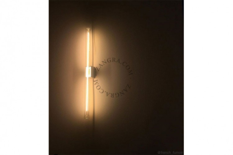 Lampa STICK mosiężna szkło + żarówka LED 30 cm - Zangra 