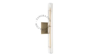 Lampa STICK mosiężna szkło + żarówka LED 30 cm - Zangra 