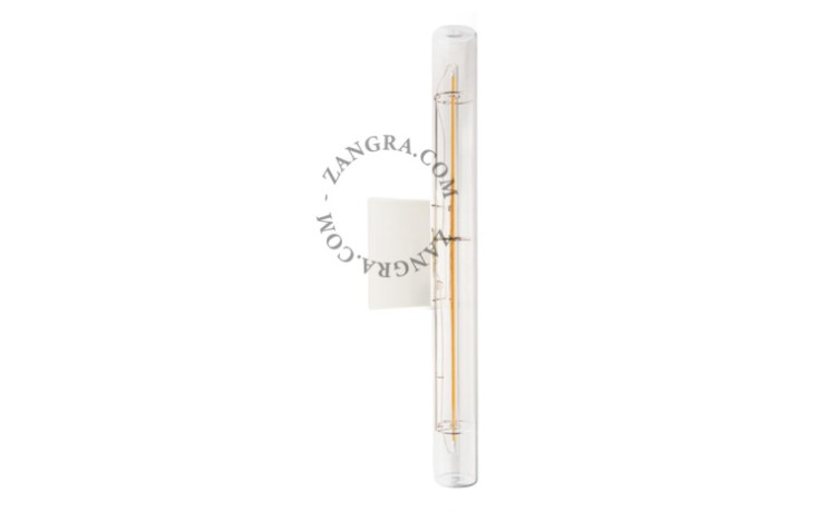 Lampa STICK biały szkło + żarówka LED 30 cm - Zangra