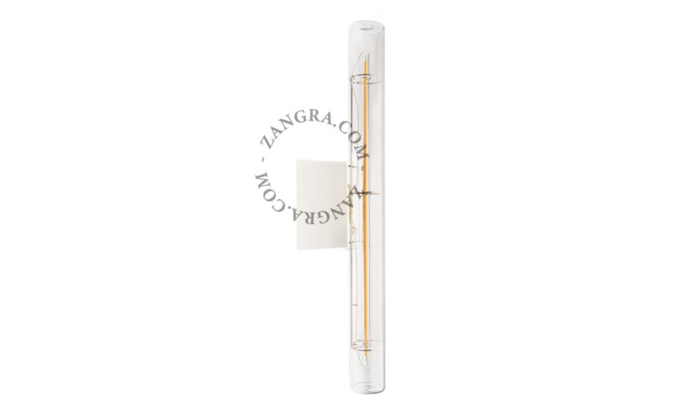 Lampa STICK biały szkło + żarówka LED 30 cm - Zangra