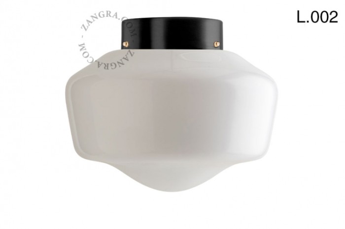 Lampa ze szkła i mosiądzu L.002- Zangra