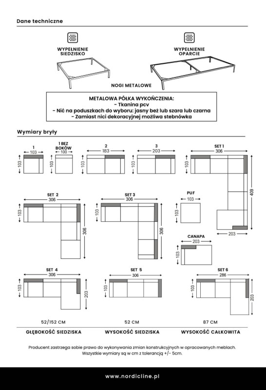Sofa STUDY  SET 5 - Nordic Line