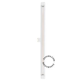 Lampa STICK mosiężna + szkło przezroczyste żebrowane LED 30 cm - Zangra