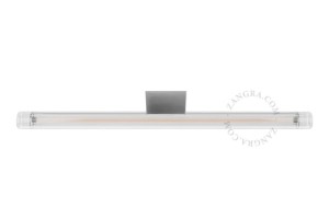Lampa STICK  chrom + szkło przezroczyste żebrowane LED 30cm - Zangra