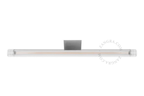 Lampa STICK  chrom + szkło przezroczyste żebrowane LED 30cm - Zangra