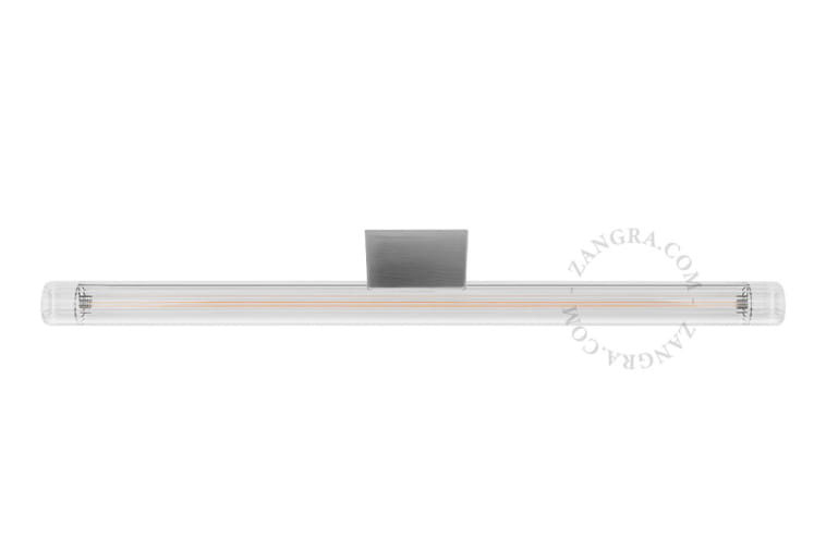 Lampa STICK  chrom + szkło przezroczyste żebrowane LED 30cm - Zangra