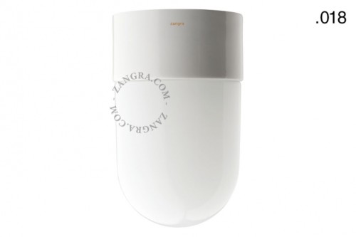 Lampa łazienkowa porcelanowa klosz 018 szkło opalowe - Zangra